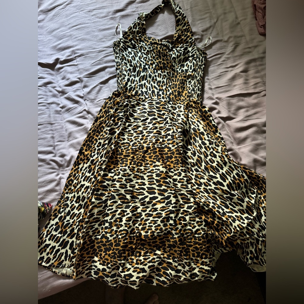 Trashy Diva 50s Leopard Halter Dress